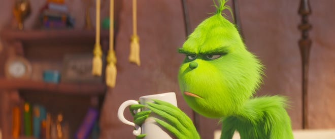 The Grinch is voiced by Benedict Cumberbatch in the 2018 animated version of Dr. Seuss’ story. The movie is available on Netflix. [Contributed by Universal Pictures via AP]