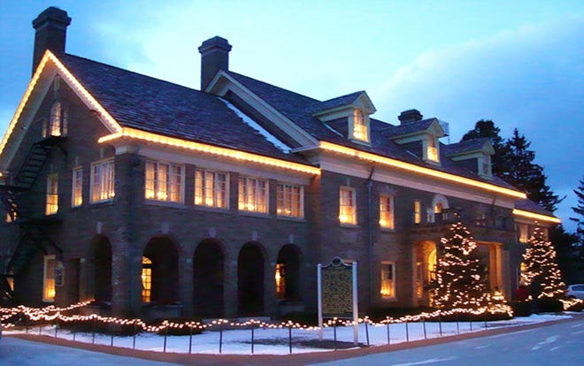 The Felt Mansion is lit up for the holiday events. [Contributed]