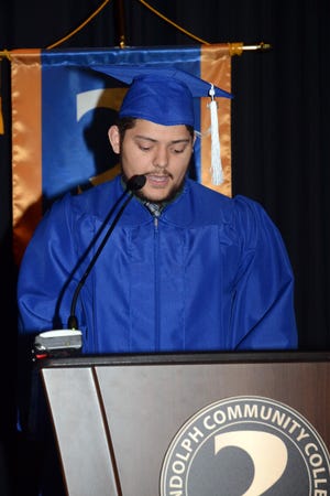 High School Equivalency Diploma graduate Alex Ruiz was originally enrolled in Randolph Early College High School, but had to drop out due to unforeseen circumstances, including a sibling in the hospital. Once his brother’s health improved, he returned to Randolph Community College to explore his options. [RCC photo]