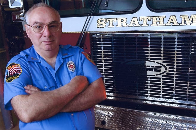 John Sapienza, a 32-year veteran of the Stratham Volunteer Fire Department, died Saturday at the age of 80. A 21-year veteran of the New York City Fire Department before retiring and moving the Stratham in 1986, Sapienza volunteered to help rescue efforts the day after 9/11 at Ground Zero. [Courtesy]