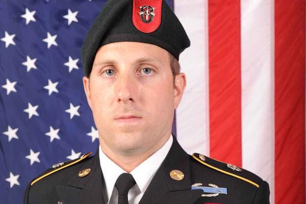 Sgt. 1st Class Michael Goble, a Green Beret with the Army’s 7th Special Forces Group (Airborne), died Monday from combat-related injuries sustained Sunday in Afghanistan. [U.S. ARMY PHOTO]