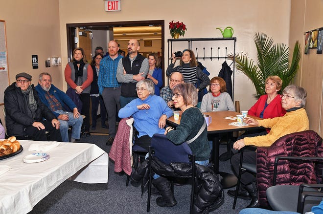 The new senior gathering space was unveiled Tuesday, Dec. 11 with more than 60 seniors joining town officials for the grand opening. [Photo by Linwood Wickett]