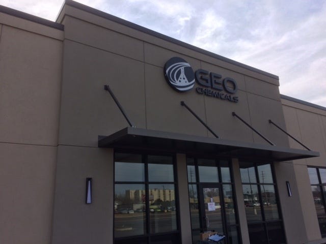 GeoChemicals LLC, a Hutchinson-based corporation with offices at 30th Avenue, will receive up to $50,000 in cash from Reno County if it fulfills goals in an agreement approved Monday by the Reno County Commission. [Mary Clarkin/HutchNews]