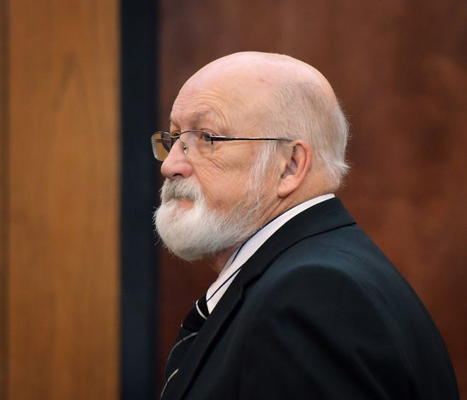 Raymond Blouin appears in Dudley District Court Dec. 6. [T&G File Photo/Rick Cinclair]