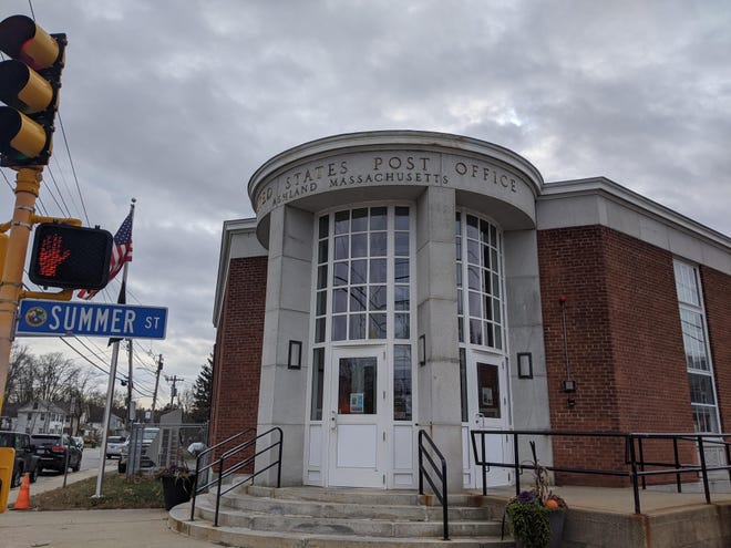 The Ashland Post Office remains closed as the Postal Service addresses a mold issue in its basement. Those working at the site, as well as post office boxes, have been transferred to Hopkinton.   [Daily News File Photo]