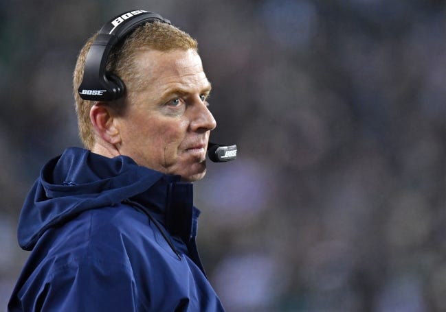 Jason Garrett could be coaching his final game with the Cowboys on Sunday. [Eric Hartline/USA TODAY Sports]