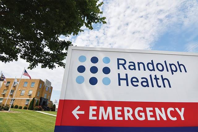 Of the more than 40,500 patients in Randolph Health's emergency department in fiscal year 2017, some 7,400-plus did not have insurance. Uncompensated care was listed as one of the reasons for the hospital’s dire financial situation. (Paul Church / The Courier-Tribune)