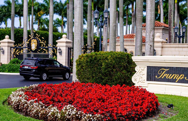 President Donald Trump?s motorcade enters Trump International Golf Club in West Palm Beach, Florida on Tuesday December 31, 2019. [RICHARD GRAULICH/palmbeachpost.com]