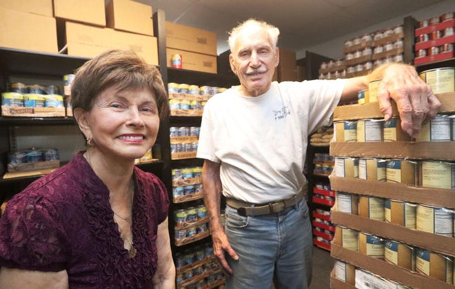 Gloria and Ray Max at the Jerry Doliner Food Bank in Ormond Beach.  [News-Journal/David Tucker]