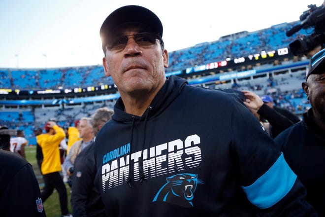 The Carolina Panthers fired Ron Rivera as their coach on Dec. 3, but Rivera will be back in the NFL as the new coach of the Washington Redskins. [AP Photo/Brian Blanco]