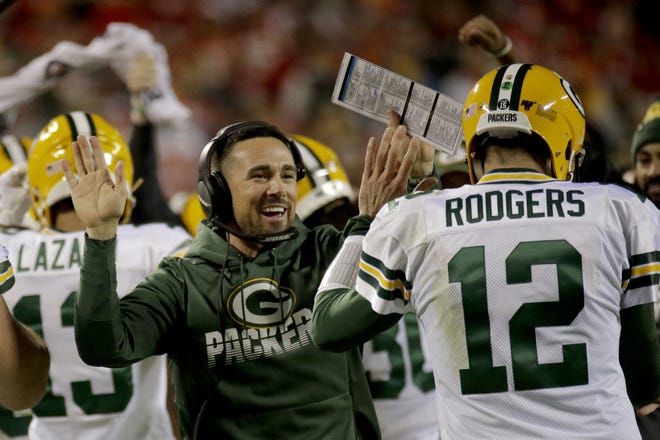 Coach Matt LaFleur's Green Bay Packers are the second-worst 13-3 team in the history of Football Outsiders' DVOA ratings. [CHARLIE RIEDEL/THE ASSOCIATED PRESS]