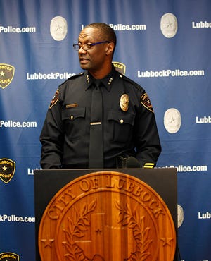 Lubbock police Chief Floyd Mitchell hosted a news conference Monday morning, Jan. 6, to address a deadly officer-involved shooting Sunday morning in South Lubbock. [A-J Media/Gabriel Monte]