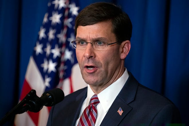 Secretary of Defense Mark Esper made clear Monday that U.S. forces will not stray from the bounds of international law in any targeting of sites in Iran. [AP file]