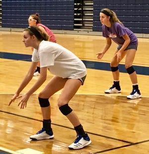 Washburn Rural senior Macy DeLeye, left, will sign a volleyball letter of intent with Drake University at 10:30 a.m. Thursday at Rural. [File photograph/The Capital-Journal]