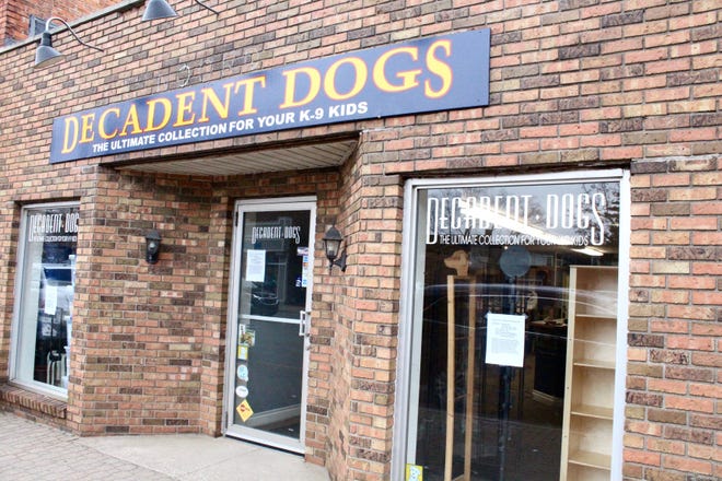 The Decadent Dogs store in Holland is closing as owners consolidate merchandise to their South Haven location. [Kate Carlson/Sentinel Staff]