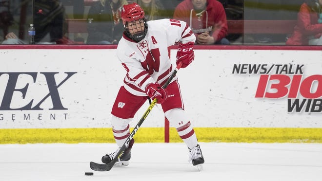 Wisconsin's Abby Roque, a Sault Ste. Marie native, is the WCHA Forward of the Month for December. [David Stluka/Wisconsin photo]