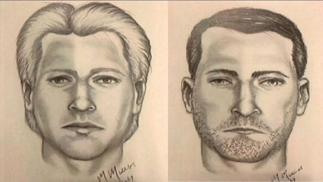 The Wrightsville Beach police have released sketches of the two suspects in the case. [CONTRIBUTED PHOTO]