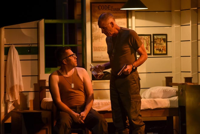 Epstein, played by Buddy Fales, and Toomey, played by Kevin Rainsberger, are among the characters in “Biloxi Blues,” which opens Friday at the IceHouse. [Submitted photo}