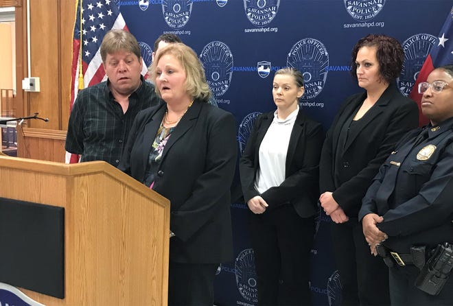 Family members of missing woman Melanie Steele, last seen in Savannah in September, join the police in an appeal for information from the public. [Photo courtesy of Savannah Police Department]