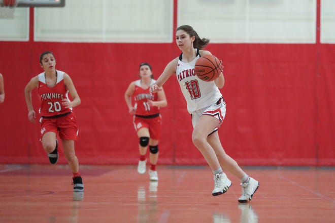 Kaitlin Roche and the Portsmouth girls basketball team fell to La Salle on Friday. [LOUIS WALKER III FILE PHOTO]