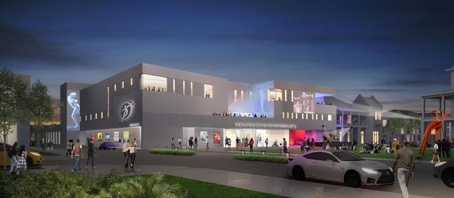 The latest rendering of the new home for The Players Centre for Performing Arts planned for the Waterside development in Lakewood Ranch. Sarasota's oldest performing arts organization has announced plans for one last season in its current home while it raises up to $50 million for construction of the new building and an endowment fund. [PROVIDED BY THE PLAYERS]
