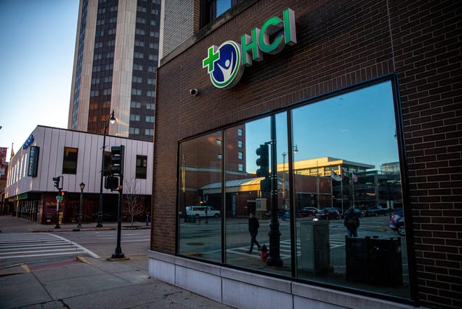 The dispensary for HCI Alternatives (Illinois Supply and Provisions) is located on East Adams Street and is the first business open for the legal sale of recreational cannabis, Wednesday, Jan. 1, 2020, in Springfield, Ill. [Justin L. Fowler/The State Journal-Register]