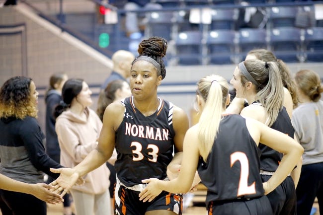 Norman's Chantae Embry, who commited to Texas Tech on Thursday, averaged 16.8 points, 10 rebounds, 2.3 steals and two assists as a junior last season. [Sarah Phipps/The Oklahoman]