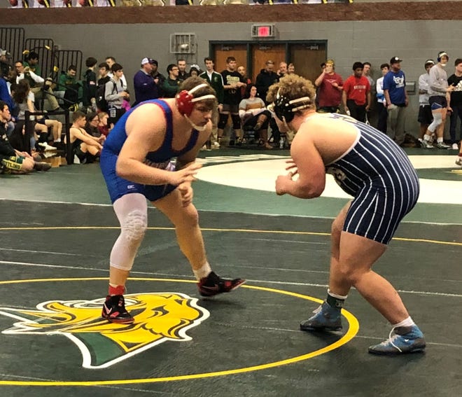 Evan Dean became Santa Fe Trail's first Basehor-Linwood Bobcat Invitational since 2008, winning the 285-pound title last Saturday. Dean pinned all seven foes at the tourney in the first period and is 26-0 with 25 pins this season. [Submitted]