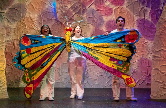 Zach Theatre is presenting “The Very Hungry Caterpillar,” which includes that EricCarle story and some others like “Brown Bear, Brown Bear” and “10 Little Rubber Ducks.” [Contributed by Kirk Tuck]
