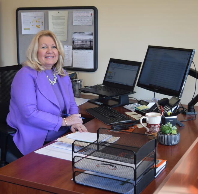 Kewanee Schools Foundation Director Liz Breedlove has moved to the foundation’s new quarters at the school district’s administrative center on North Main Street.[Mike Berry]