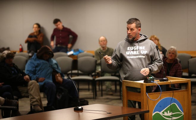 Stephen Sheehan, owner of Elkhorn Brewery, speaks to the Eugene City Council during the council's Nov. 3, 2019, Public Forum. [Chris Pietsch/The Register-Guard file] - registerguard.com