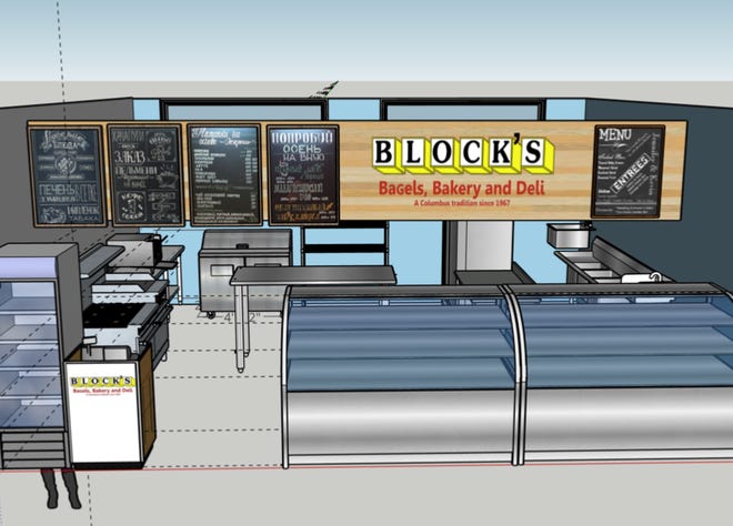 Concept rendering of the proposed Block's Bagels stall at North Market