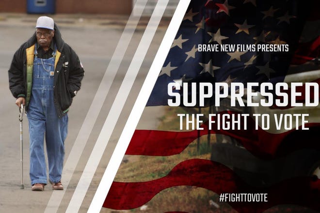 A promotional image for the documentary “Suppressed,” screening Tuesday, January 28th at Ciné. (Photo: Brave New Films)
