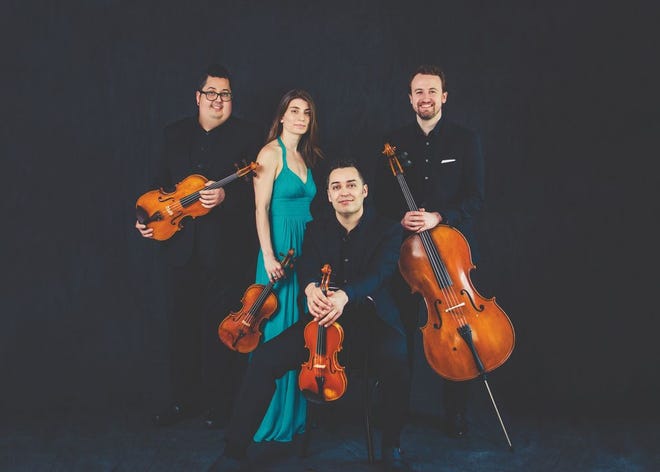 Professional musicians and brothers Sean Neukom, viola, and Jason Neukom, violin, return to their hometown of Devils Lake for a number of musical performances in the days ahead. They with Aviva Hakanoglu on violin and Ryan Ash on cello comprise the BEO String Quartet based in Pittsburgh, PA.