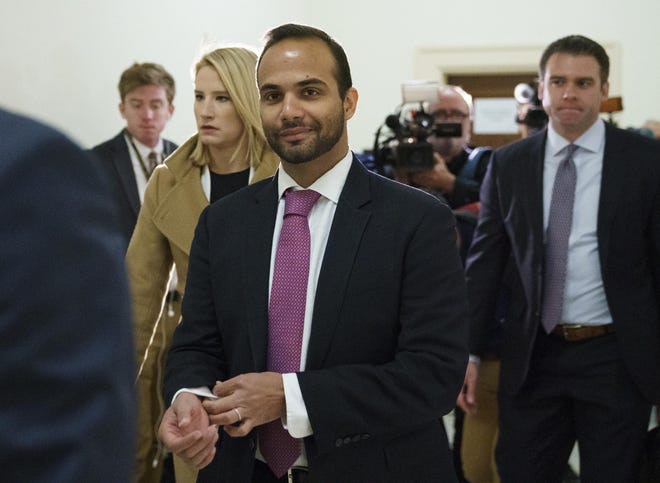 George Papadopoulos on Capitol Hill in 2018. [AP Photo/Carolyn Kaster/File 2018]