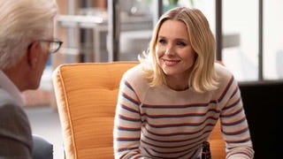 Kristen Bell with Ted Danson in “The Good Place.” [NBC]