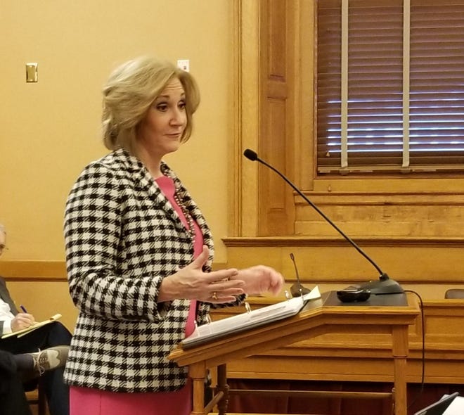 Julie Lorenz, transportation secretary, says the state can better serve communities through constant communication over transportation needs than by outlining a decade's worth of projects at once. [Sherman Smith/The Capital-Journal]