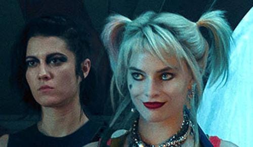 Mary Elizabeth Winstead, left, and Margot Robbie in "Birds of Prey." (Contributed by Warner Bros.)