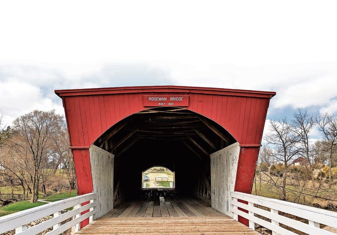 The Roseman Bridge built in 1883 is one of several bridges to check out near Winterset, Iowa. [CR RAE]