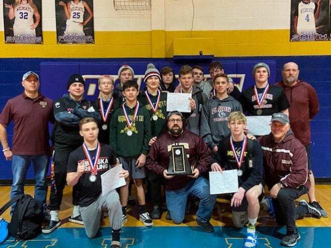Dixon won the Coastal 8 1-A/2-A Conference wrestling tournament on Saturday. [Contributed Photo]