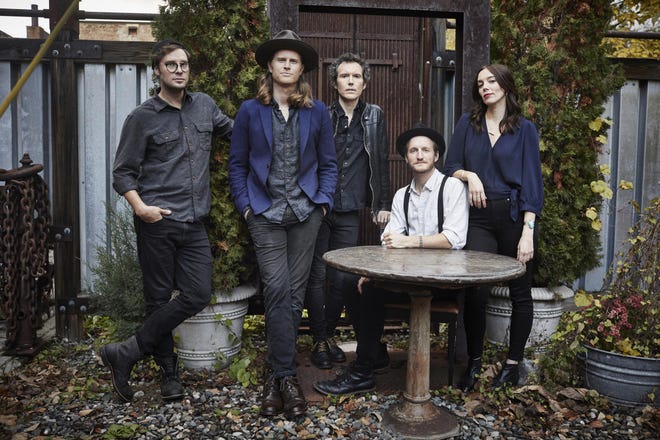The Lumineers, from left: Stelth Ulvang, Wesley Schultz, Byron Isaacs , Jeremiah Fraites and Lauren Jacobson [BIG HASSLE MEDIA]