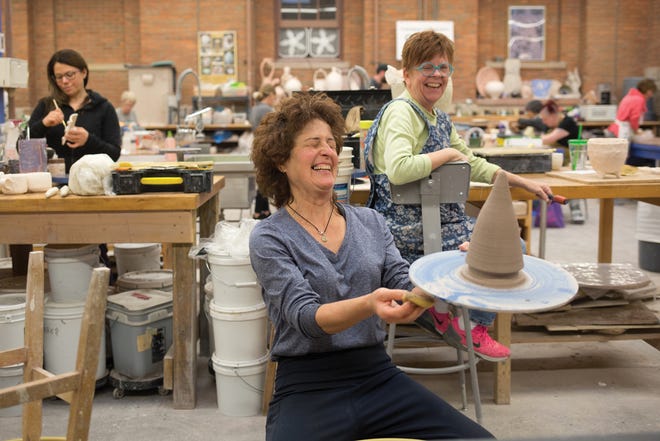 Ceramics class at the Cultural Arts Center