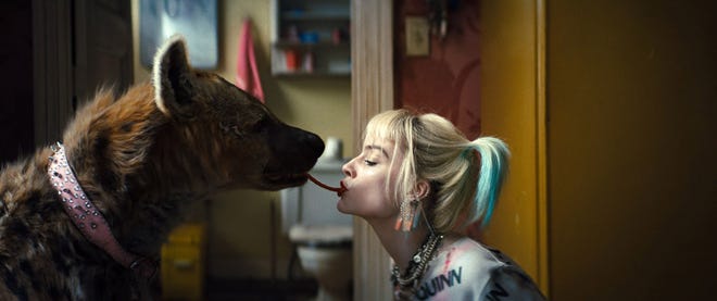 Harley (Margot Robbie) shares a snack with her pet Bruce. [Warner Bros.]