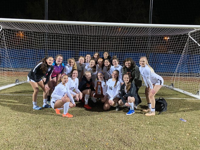 The Spruce Creek girls soccer team won the District 2-7A title Friday night. [Submitted]
