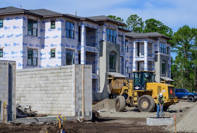 Construction continues the 256-unit Brisa at St. Augustine apartment complex on State Road 207, outside of St. Augustine, on Friday. [PETER WILLOTT/THE RECORD]