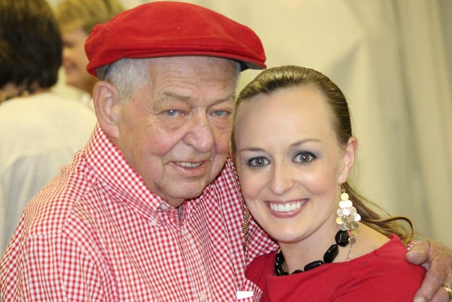 Rian Valentine of Reynoldsburg with her father, Patrick O'Neill, in 2013. O'Neill died of lung cancer in 2014, and Valentine now is a passionate advocate for the American Lung Association. [Christian Valentine]