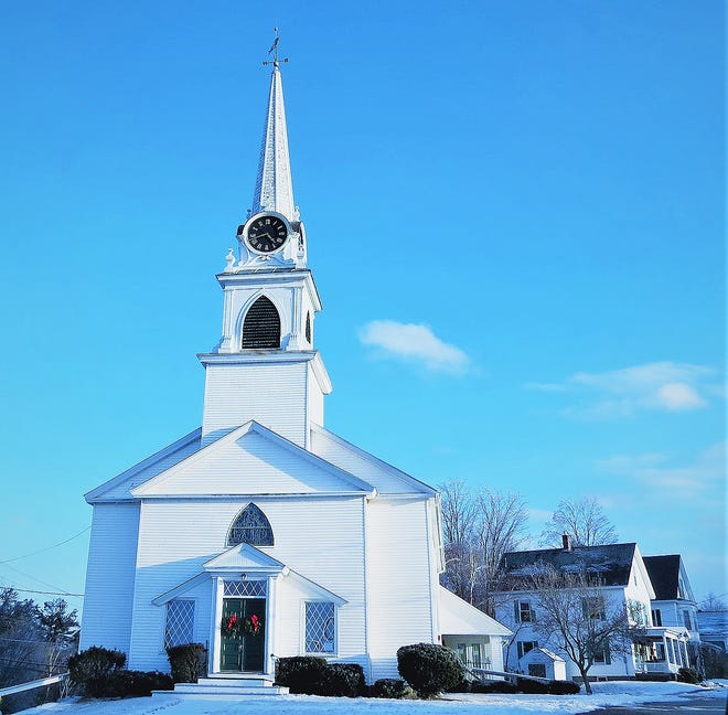 The beautiful, historic First Baptist Church of South Gardner has withstood the test of time and can be seen from many locations throughout the city. [Photo by Paul DeMeo]