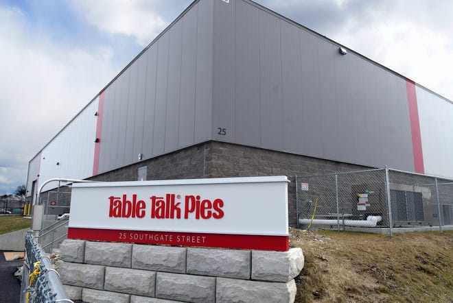 Table Talk Pies has a facility in the South Worcester Industrial Park. [T&G File Photo/Allan Jung]