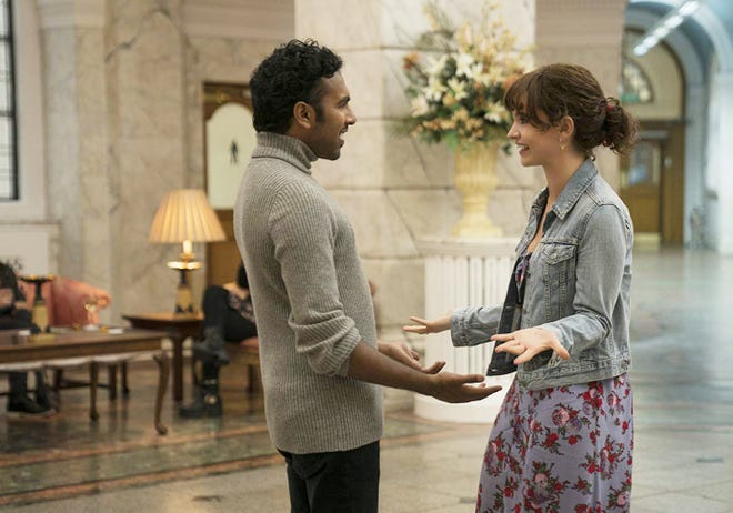 Himesh Patel and Lily James star in "Yesterday." [Universal Pictures photo]
