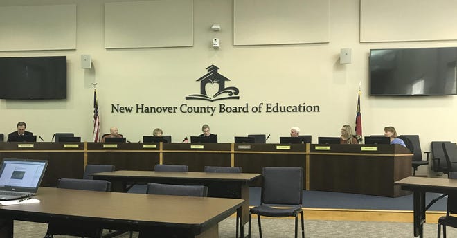 The New Hanover County Board of Education fired teacher Peter Frank, who has been accused of sex crimes, during a meeting Saturday, Feb. 15. [JOHN STATON/STARNEWS]